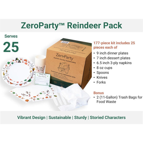 Reindeer Print Themed Party Pack