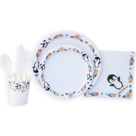 Penguin Print Themed Party Pack For 20 Guests