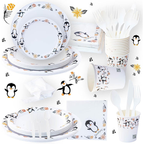 Penguin Print Themed Party Pack